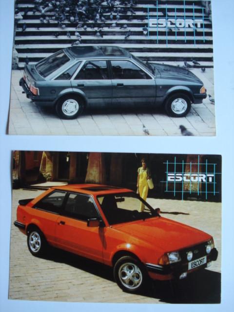 Lot de 2 cartes du monde pour Ford Escort Ghia XR3 1981, Envoi, 1980 à nos jours, Non affranchie, Véhicule