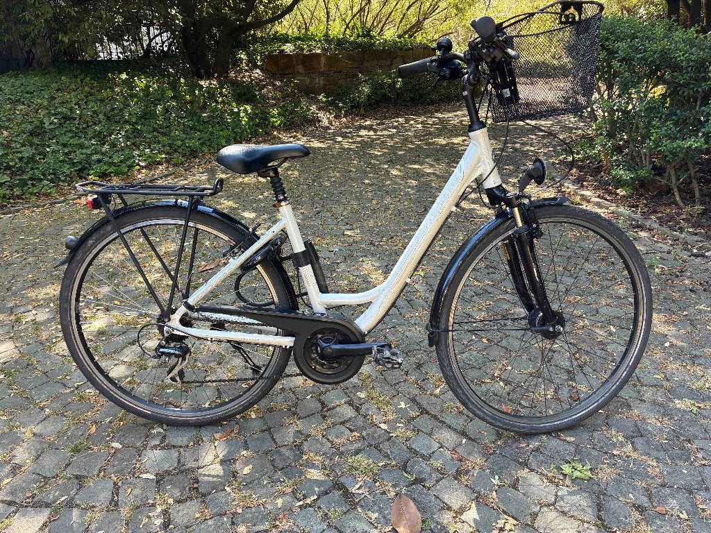 KALKHOFF Allround stadsfiets — Maat S — 21 V —, Fietsen en Brommers, Fietsen | Dames | Damesfietsen, Gebruikt, Velgrem, (Extra) lage instap