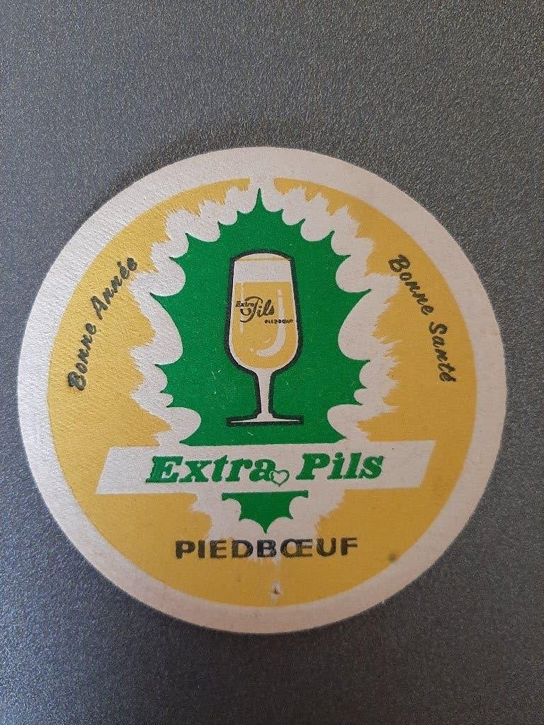 Bierviltje Piedboeuf 9 : Bonne annèe, Verzamelen, Ophalen of Verzenden, Gebruikt, Viltje(s), Jupiler