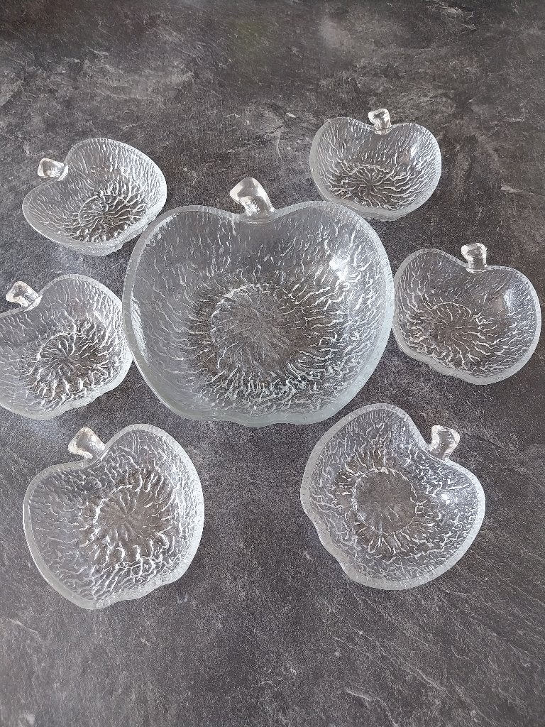 Service salade de fruits pour 6 personnes, Maison & Meubles, Cuisine | Vaisselle, Comme neuf, Verre, Enlèvement, Autres styles