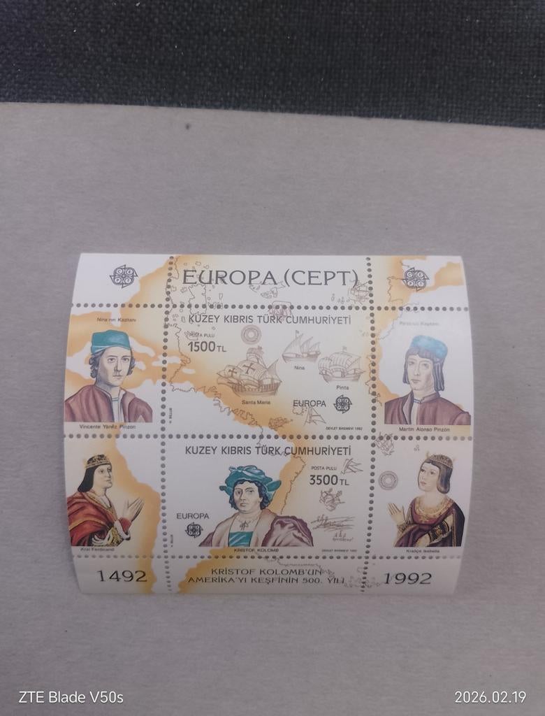 Postzegels Columbus  Türk, Ophalen of Verzenden
