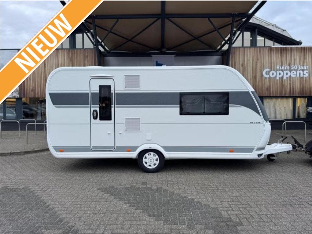 Hobby De Luxe 460 SFF MEGA SALE, Caravans en Kamperen, Hobby, Tot en met 3, 5 tot 6 meter, Koelkast