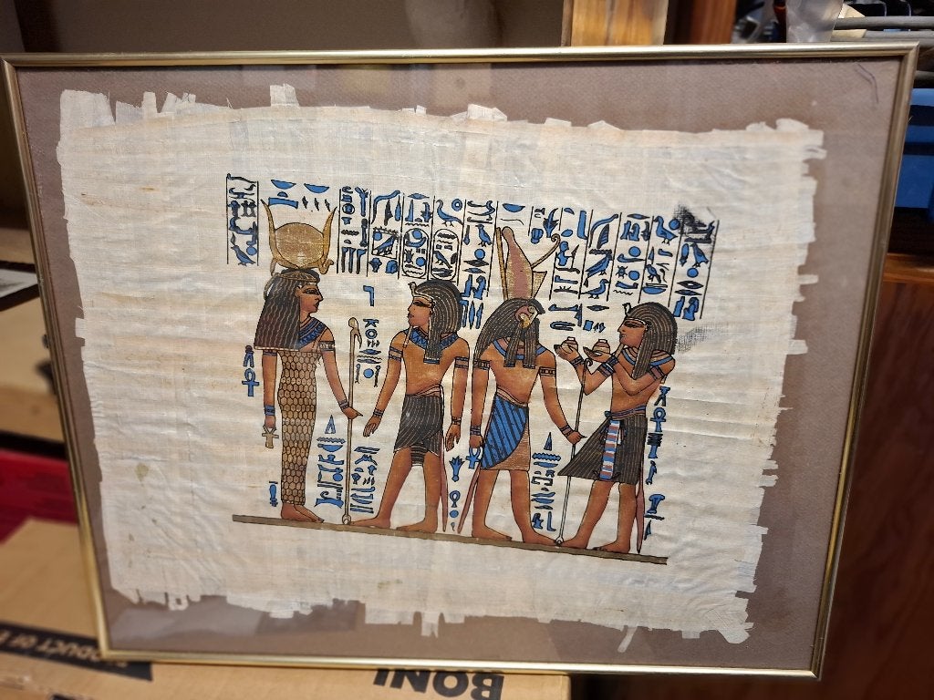 kader met Egyptische afbeelding, Ophalen, Wanddecoratie