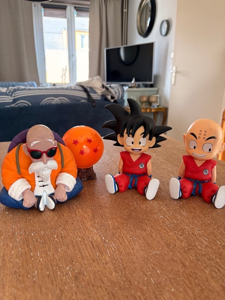 Lot figurines Dragon Ball Z – Goku, Krilin, Tortue Géniale, Enlèvement ou Envoi, Utilisé, Fantasy