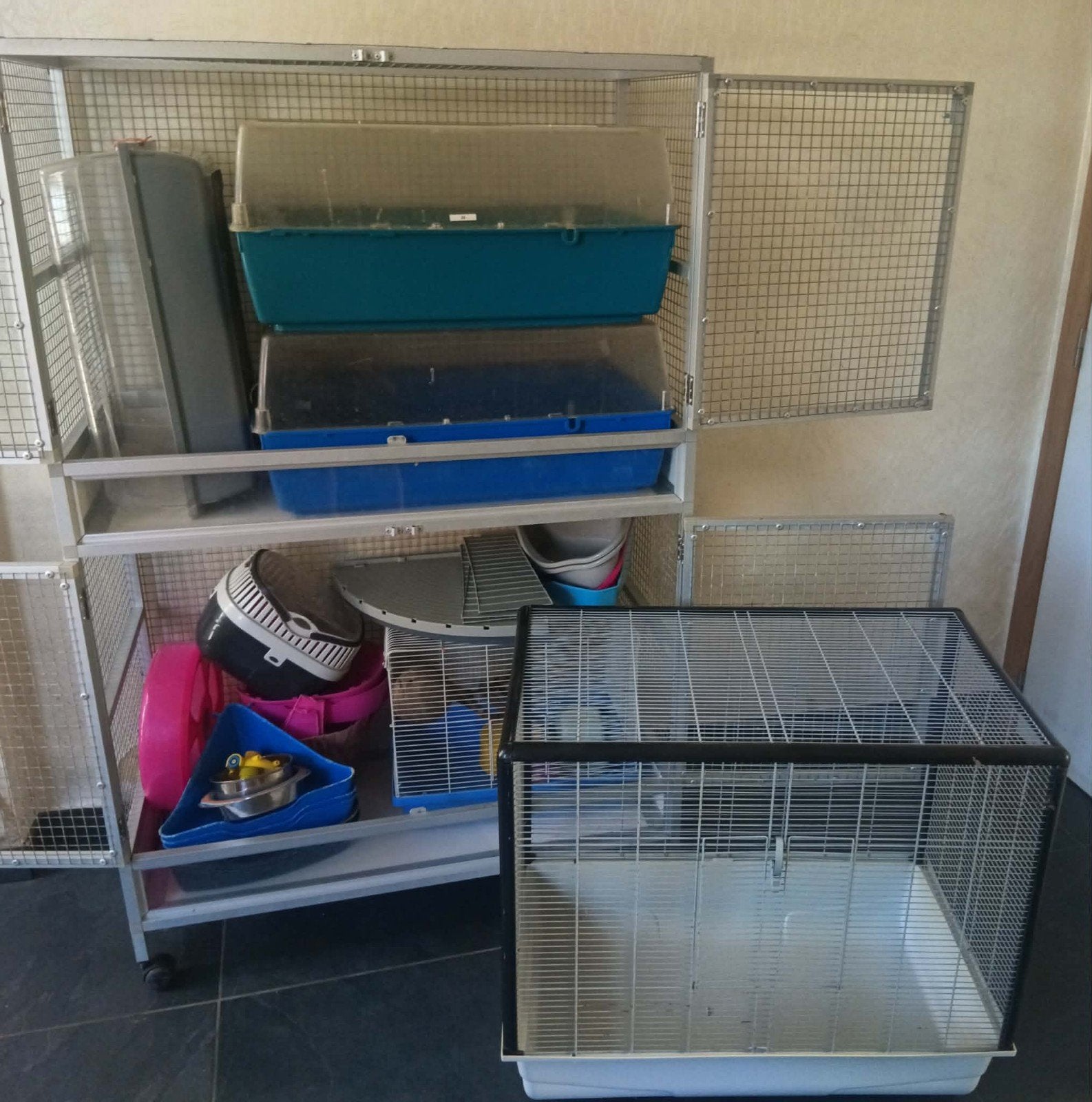 Aluminium kooi, Ophalen, Kooi