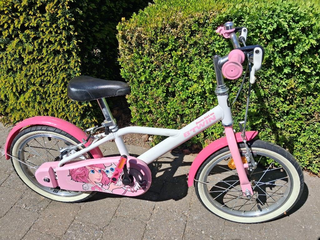 Kinderfiets, Fietsen en Brommers, Fietsen | Meisjes, Ophalen, Zo goed als nieuw, 16 inch, B-twin