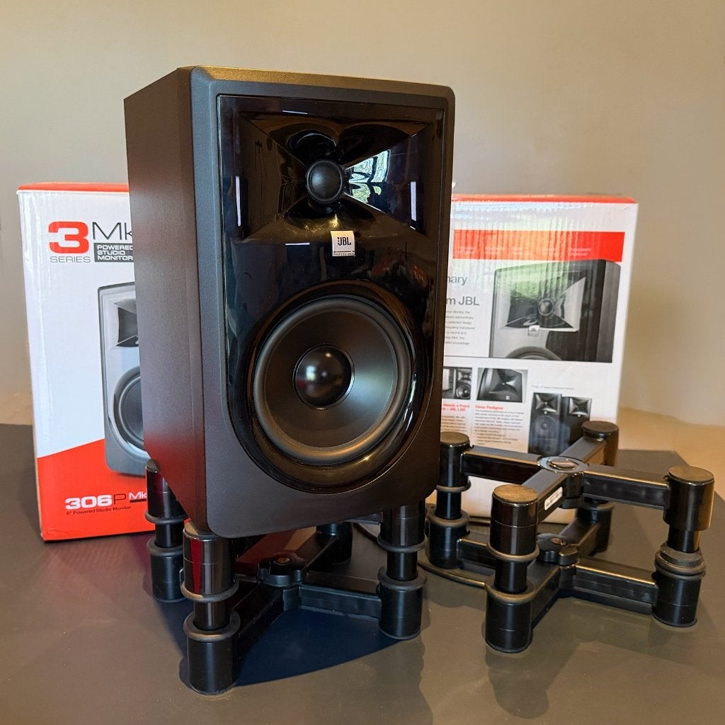 JBL 308P MkII active speakers, Audio, Tv en Foto, Luidsprekerboxen, Ophalen, Studiomonitor, Inclusief standaarden, JBL