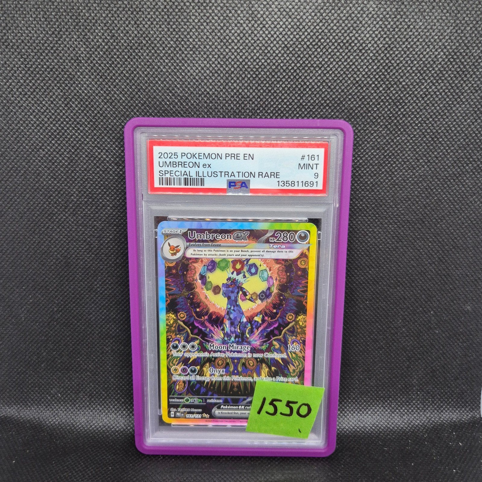 Umbreon ex Special Illustration Rare PRE EN PSA 9, Ophalen of Verzenden