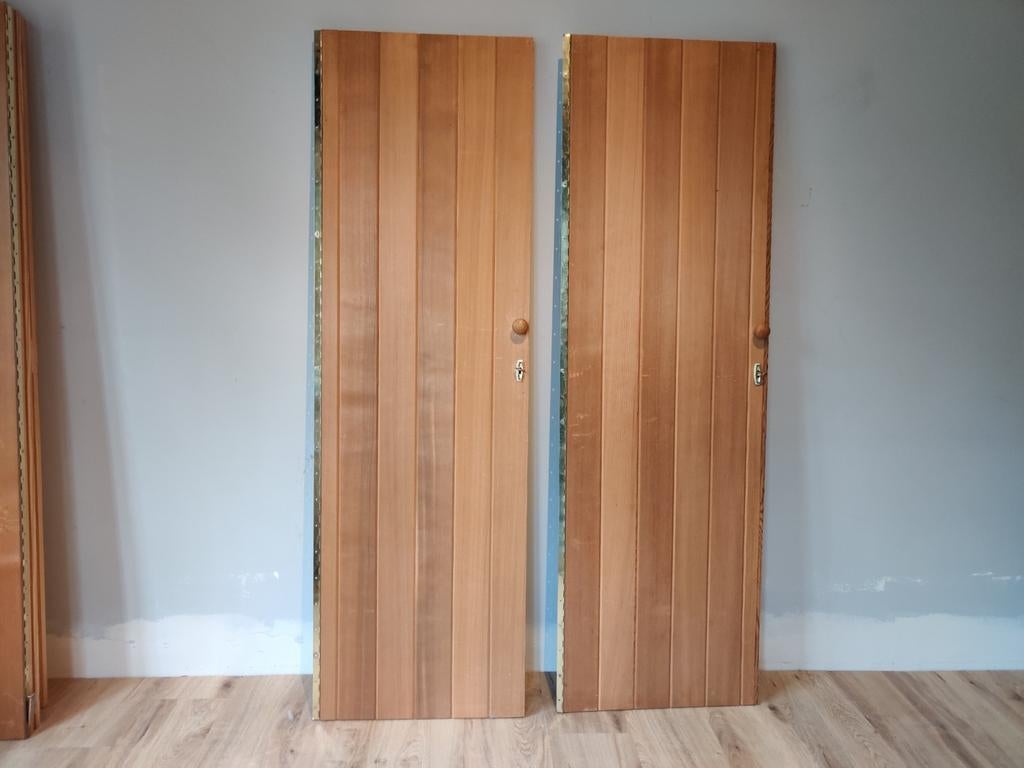 Ceder kastdeuren/ massief hout/47 cm  x verschillende hoogte, Huis en Inrichting, Kasten | Kleerkasten, Gebruikt, Minder dan 50 cm