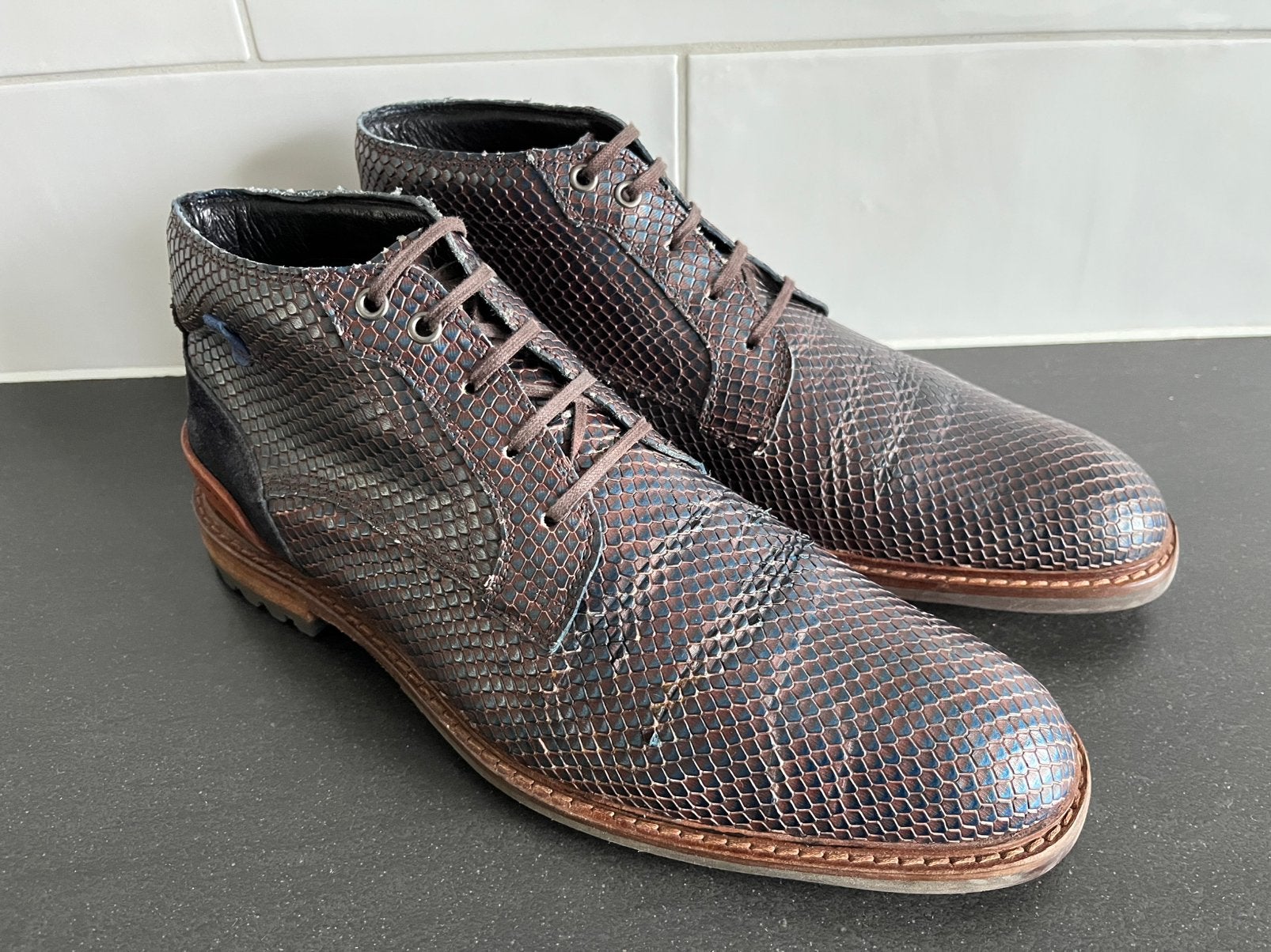 Floris van Bommel herenschoenen maat 8 / 42 H, Kleding | Heren, Schoenen, Overige kleuren, Boots, Ophalen of Verzenden, Zo goed als nieuw