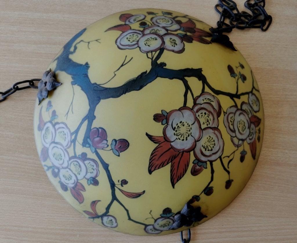 Antieke Franse Art Nouveau Hanglamp, Antiek en Kunst, Ophalen