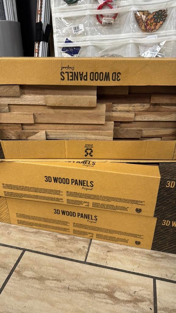 3D wood panels, Ophalen, Bruin, Overige typen, Nieuw