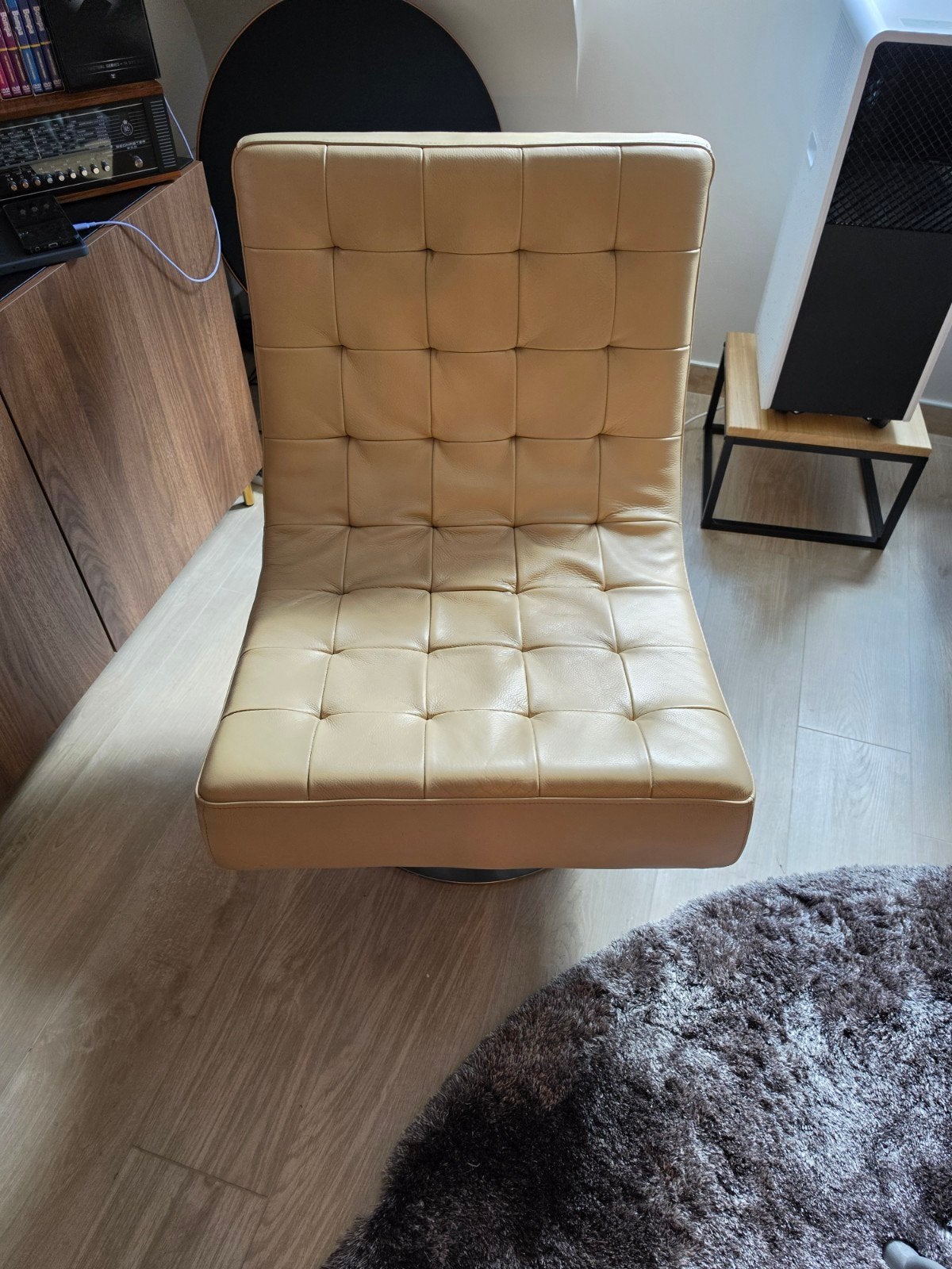mooie draai club zetel beige, Huis en Inrichting, Ophalen, Eenpersoons, Zo goed als nieuw, Minder dan 150 cm