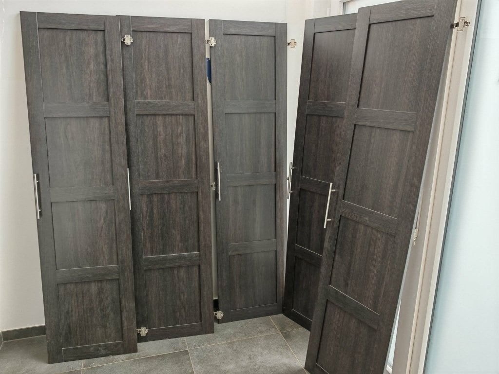 Set van 5 IKEA PAX inloopkastdeuren - bruin-zwart, Ophalen, Gebruikt, 100 tot 150 cm