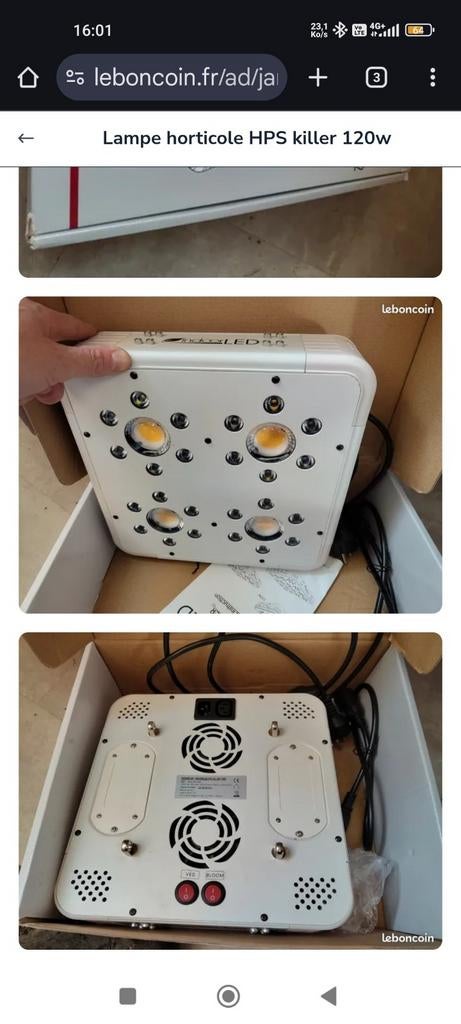 Lampe led, Jardin & Terrasse, Enlèvement, Comme neuf, Tente de culture
