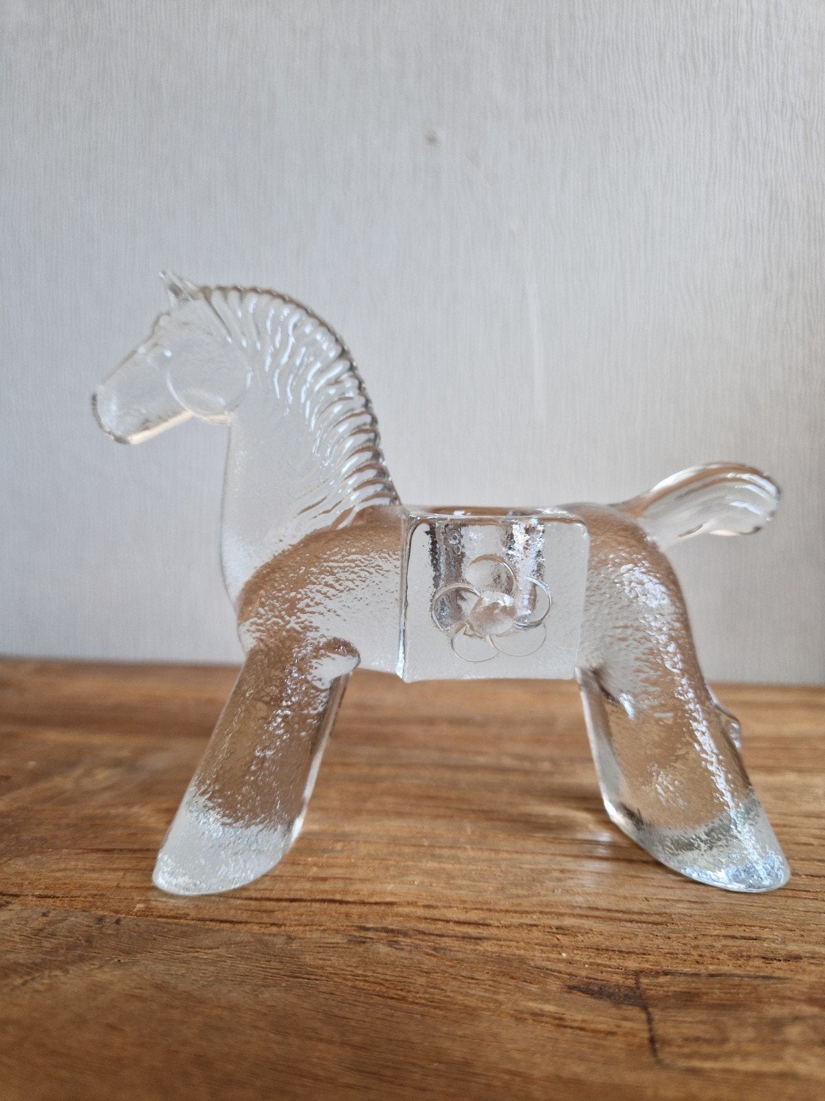 vintage kandelaar paard BERTIL VALLIEN voor Kosta Boda, Enlèvement ou Envoi