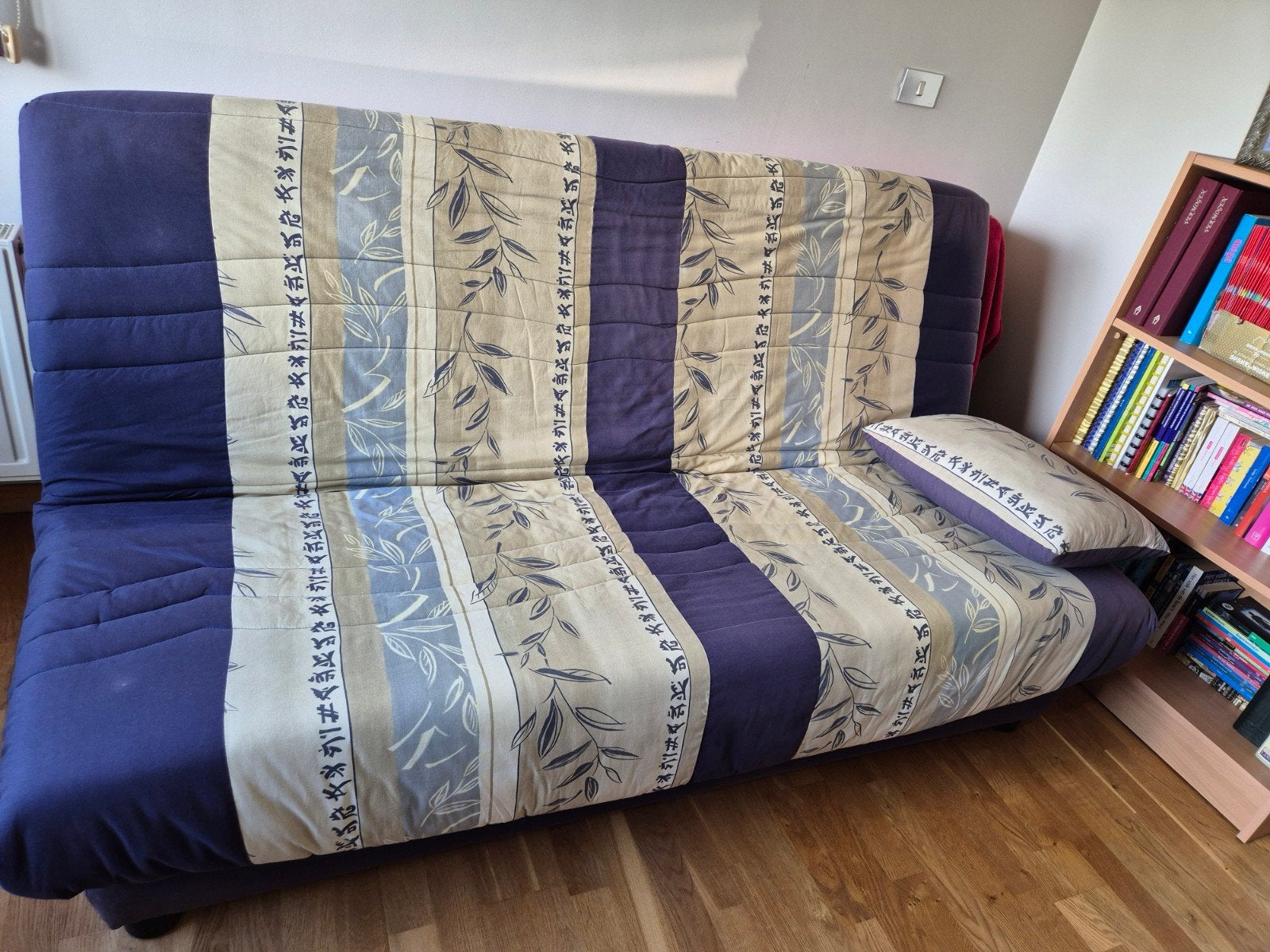 chaise « click clack » 130 x 190 cm, Enlèvement, Utilisé, Queen size, Bleu