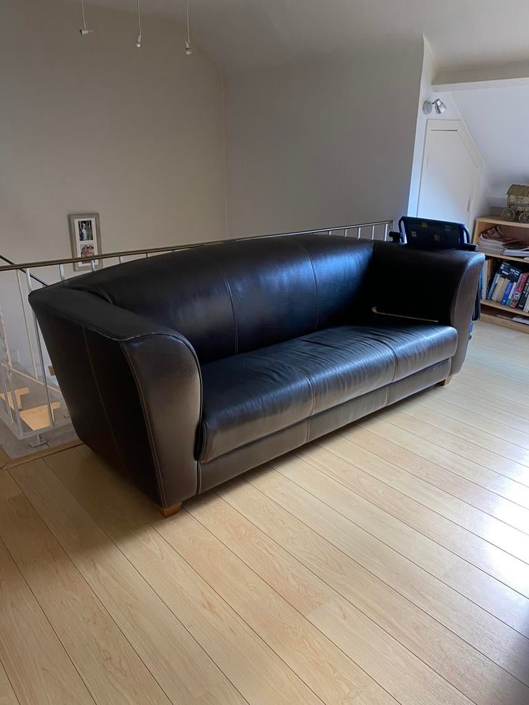 Lederen zetelte koop, Huis en Inrichting, Ophalen, Gebruikt, Minder dan 75 cm, Modern landelijk