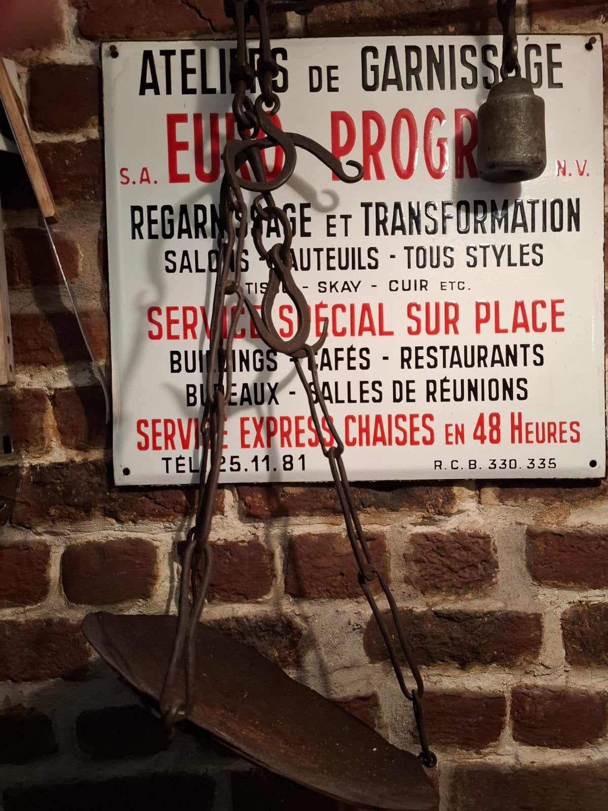 ancienne balance fer forgé, Enlèvement