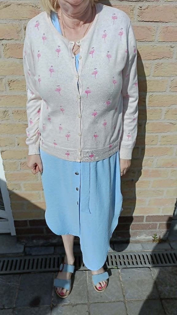Roze gilet met flamingo's mt 46, Ophalen, Primark, Maat 46/48 (XL) of groter, Zo goed als nieuw