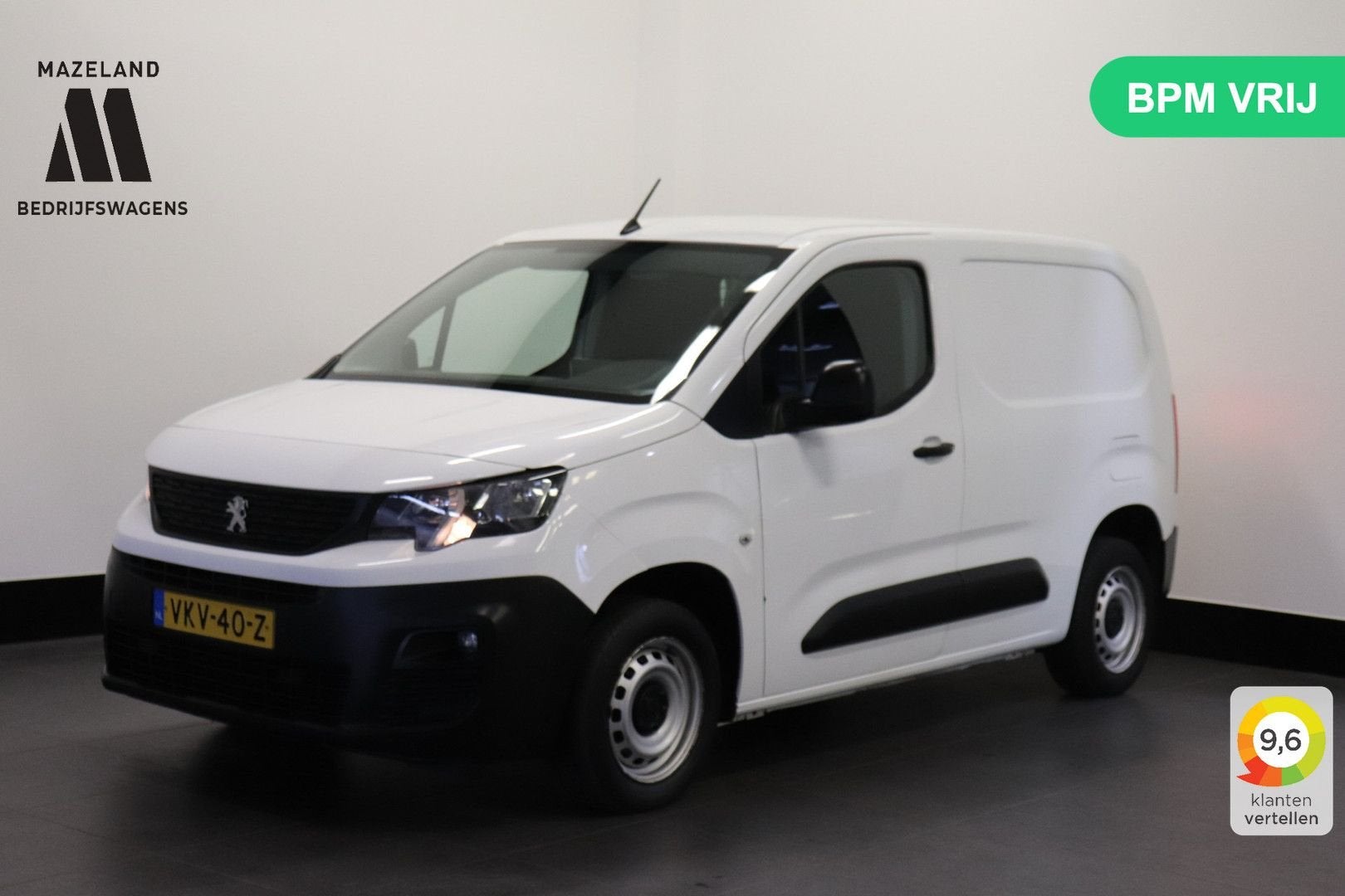 Peugeot Partner 1.2 110PK Benzine - Airco - Navi - Cruise -, Auto's, Bestelwagens en Lichte vracht, Wit, Bedrijf, Handgeschakeld