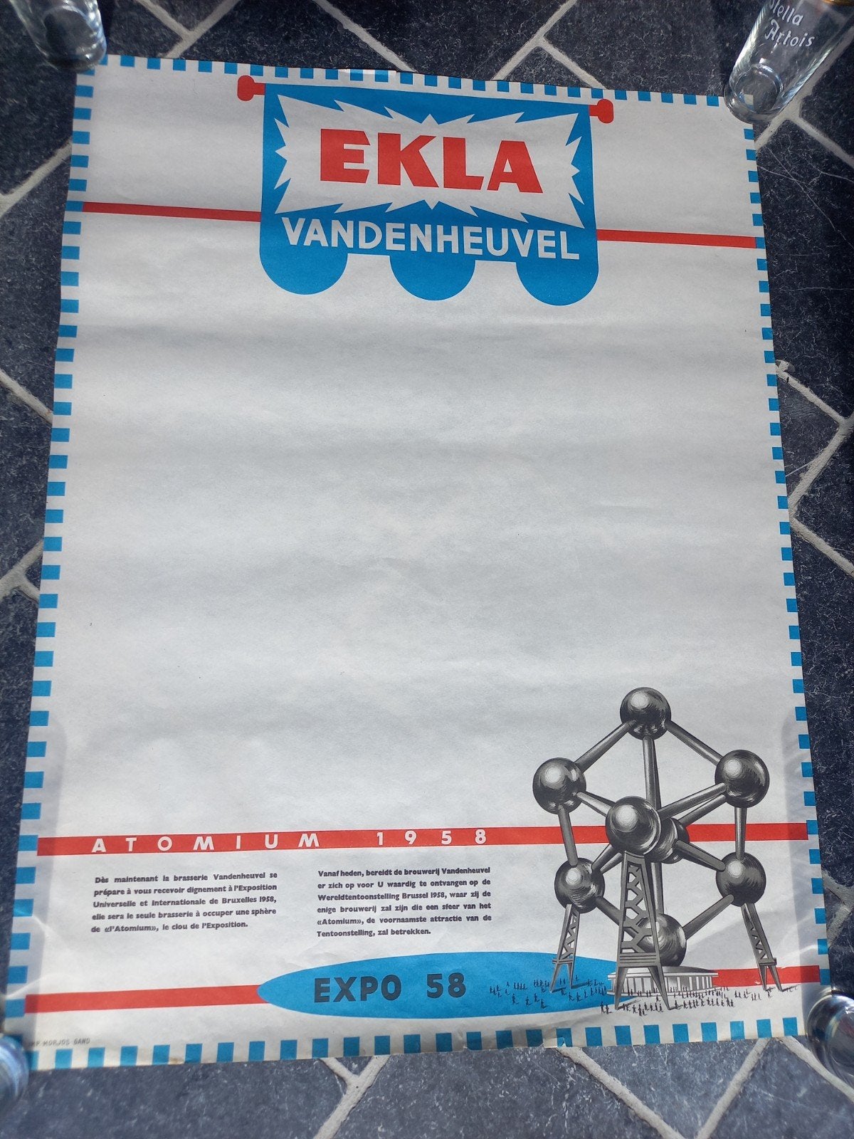 Affiche Ekla expo 58, Ophalen of Verzenden