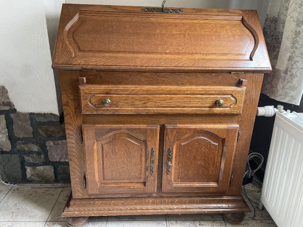 Secretaire en chêne massif, Maison & Meubles, Enlèvement, Utilisé
