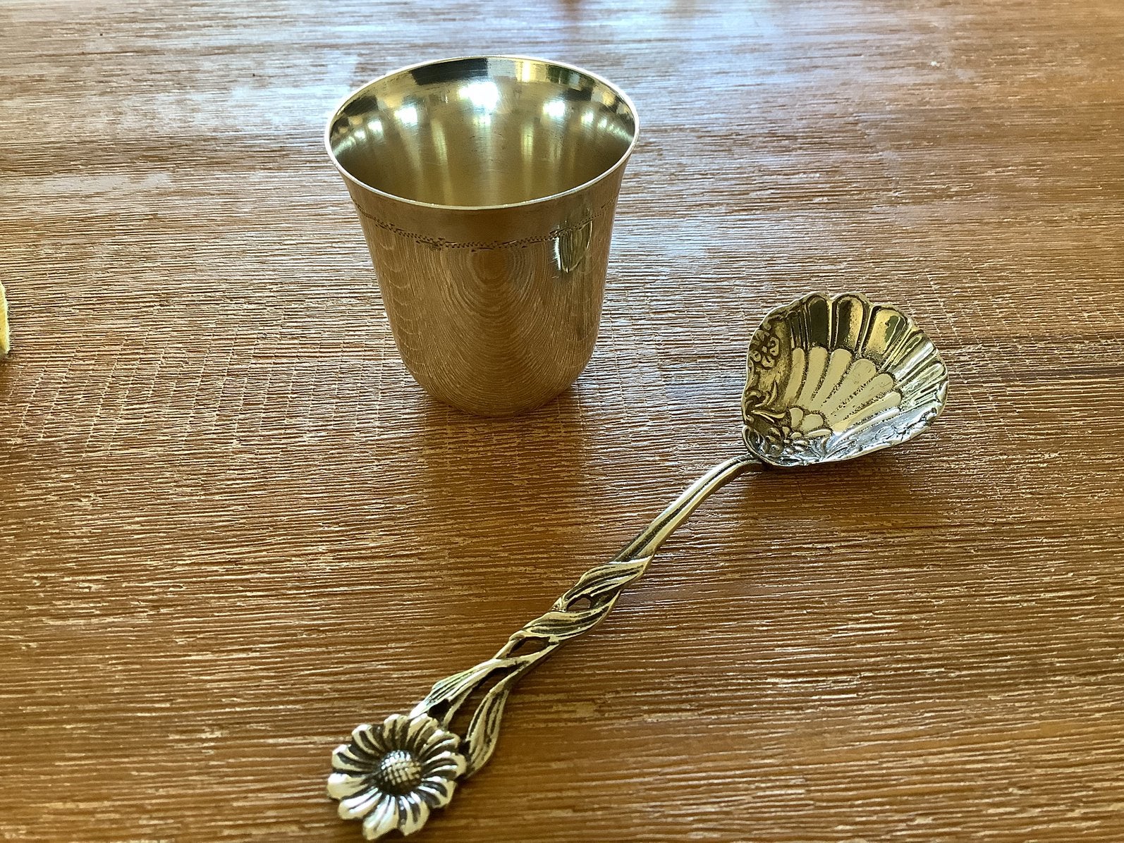 Zilveren Zweeds beker + lepeltje (830 massief zilver), Ophalen, Zilver