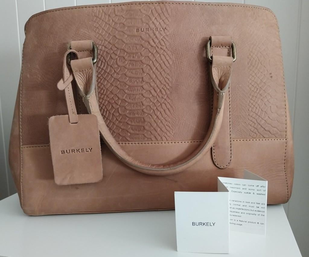 *** Leder Handtas Burkely ***, Handtassen en Accessoires, Tassen | Damestassen, Ophalen of Verzenden, Zo goed als nieuw, Handtas