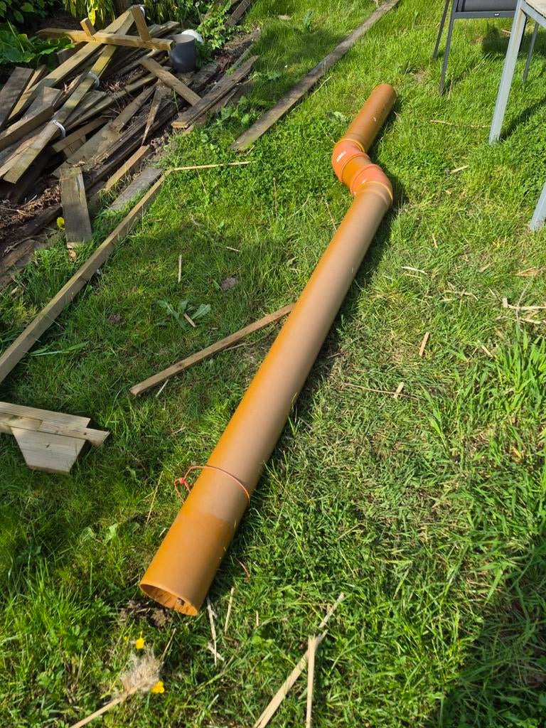PVC buis 160mm 2m + 2*45 graden bocht, Enlèvement, PVC