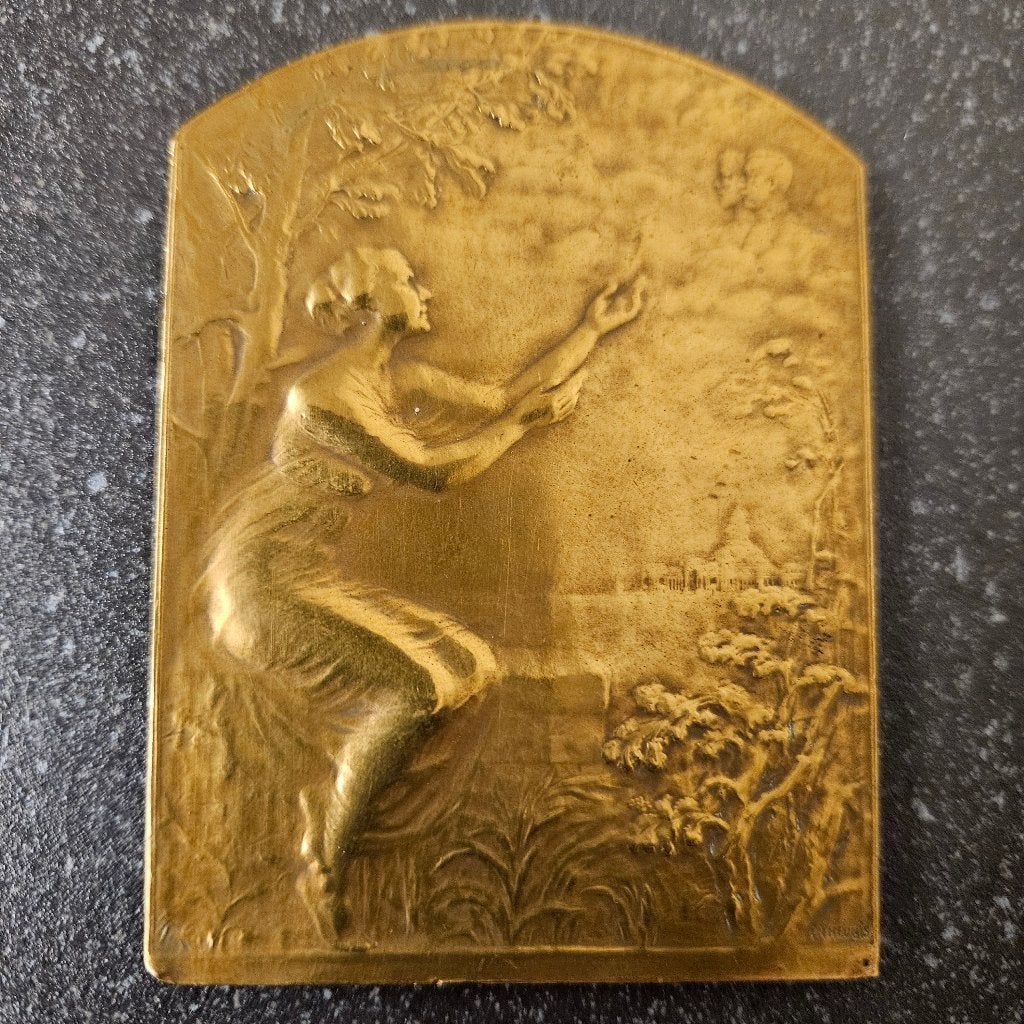 BRONZEN PLAQUETTE  WO I, Collections, Enlèvement ou Envoi