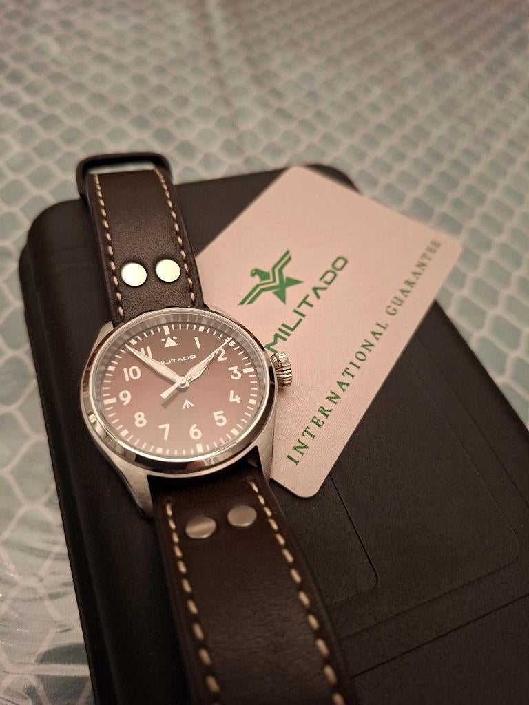 Beobachtungsuhr baumuster A Militado - Laco 37mm NIEUW!, Ophalen of Verzenden, Nieuw