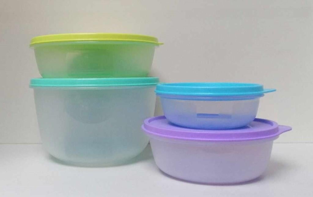 Tupperware™ « Grand Set Bol Espace » pastel, Maison & Meubles, Cuisine| Tupperware, Neuf, Récipient ou Bol, Bleu, Jaune, Blanc