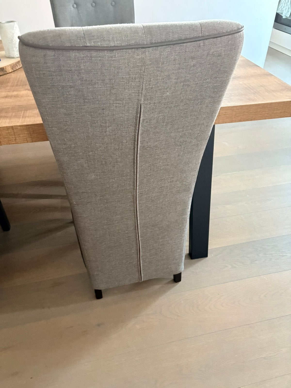 chaises de salle à manger, Maison & Meubles, Chaises, Utilisé, Quatre, Tissus, Gris, Enlèvement