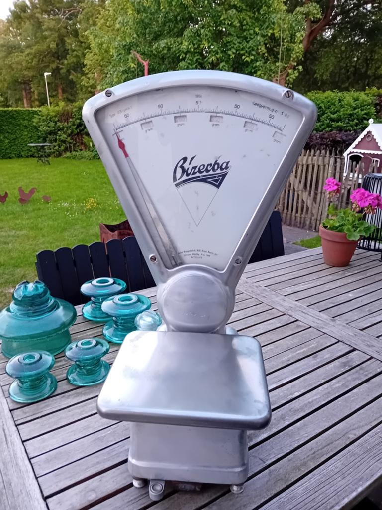 Vintage weegschaal,  antieke weegschaal, Elektronische apparatuur, Weegschalen, Ophalen