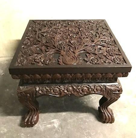 Bijzet tafel Chinees 50 x 50 handgesneden antiek😍👌💎😘🤗, Antiek en Kunst, Antiek | Meubels | Tafels, Ophalen of Verzenden