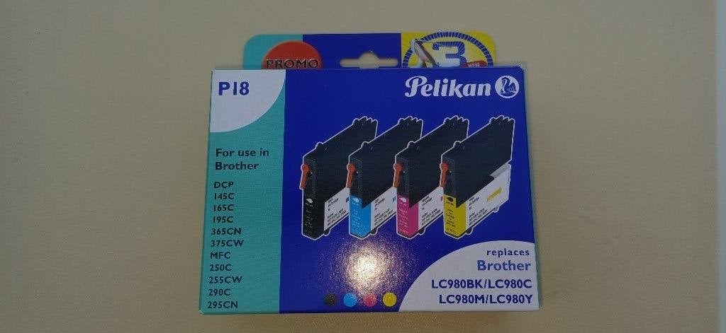Pelikan P18 Inktjet cartridges, vervanging van Brother LC980, Ophalen of Verzenden, Nieuw, Cartridge