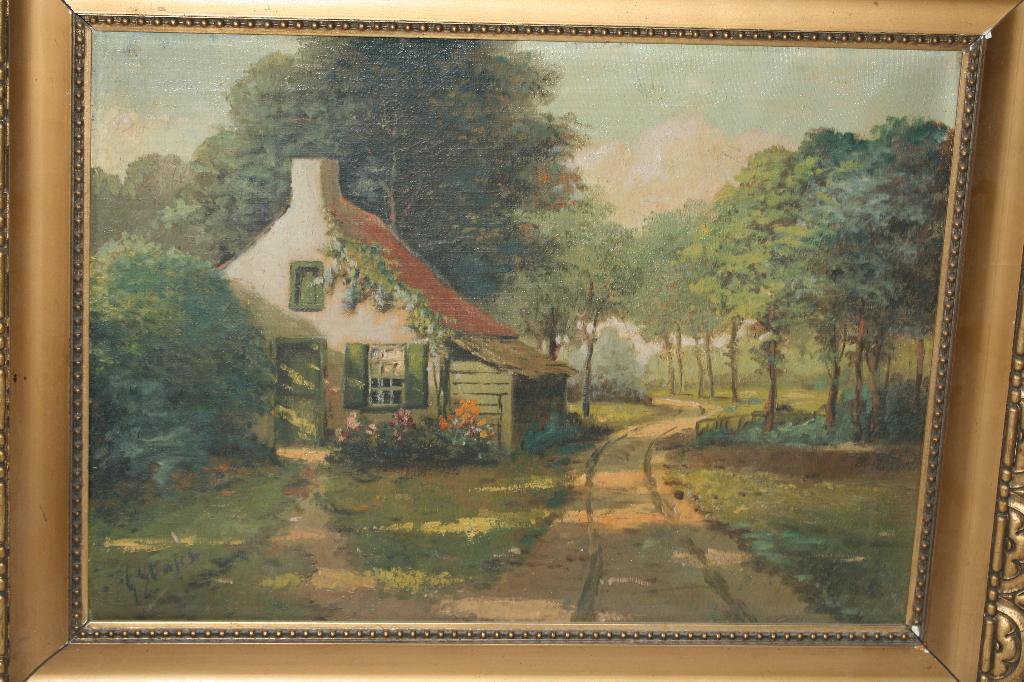 Schilderij Olie op Doek Gesigneerd, Antiek en Kunst, Ophalen of Verzenden