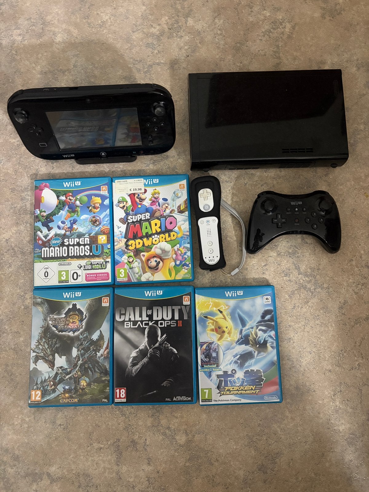 Nintendo Wii u + pro controller + games, Games en Spelcomputers, Ophalen, Gebruikt