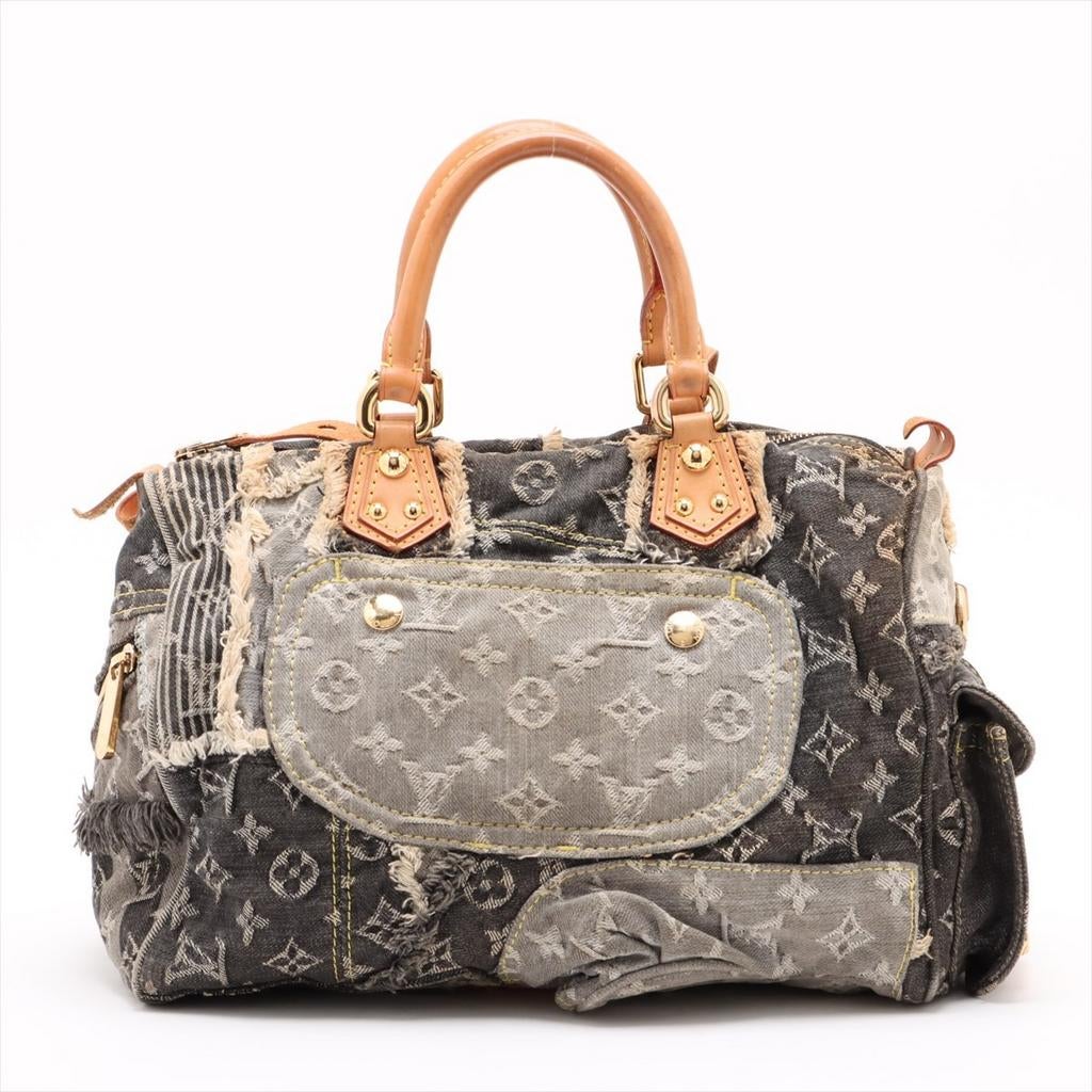 Louis Vuitton Speedy patchworktas, Handtassen en Accessoires, Tassen | Damestassen, Verzenden, Gebruikt, Blauw, Handtas