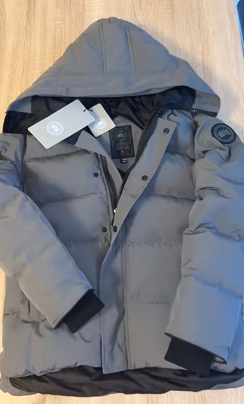 Canada goose jas, Kleding | Heren, Ophalen, Zo goed als nieuw, Maat 46 (S) of kleiner, Grijs