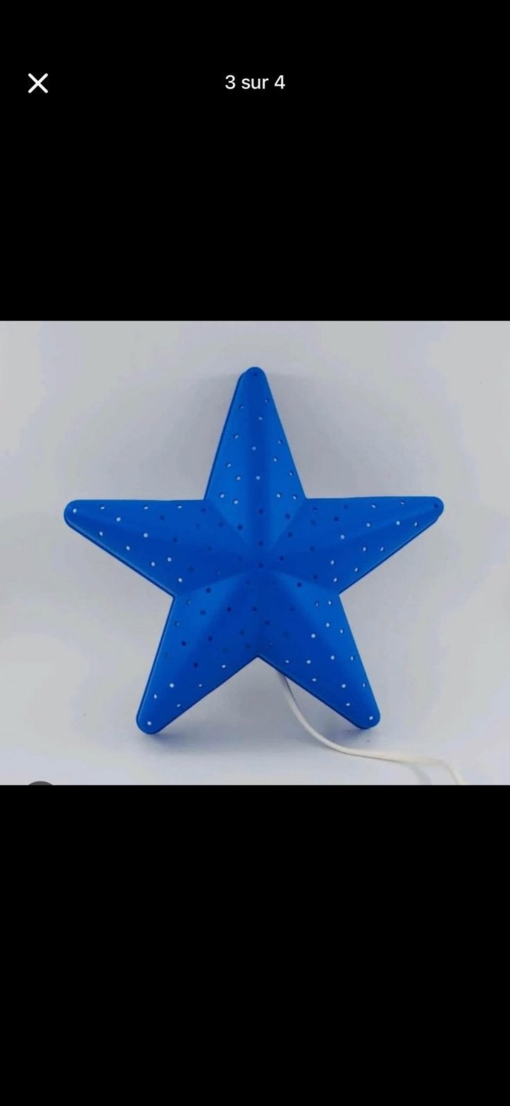 Lampe étoile bleue, Enlèvement, Comme neuf, IKEA, Lampe