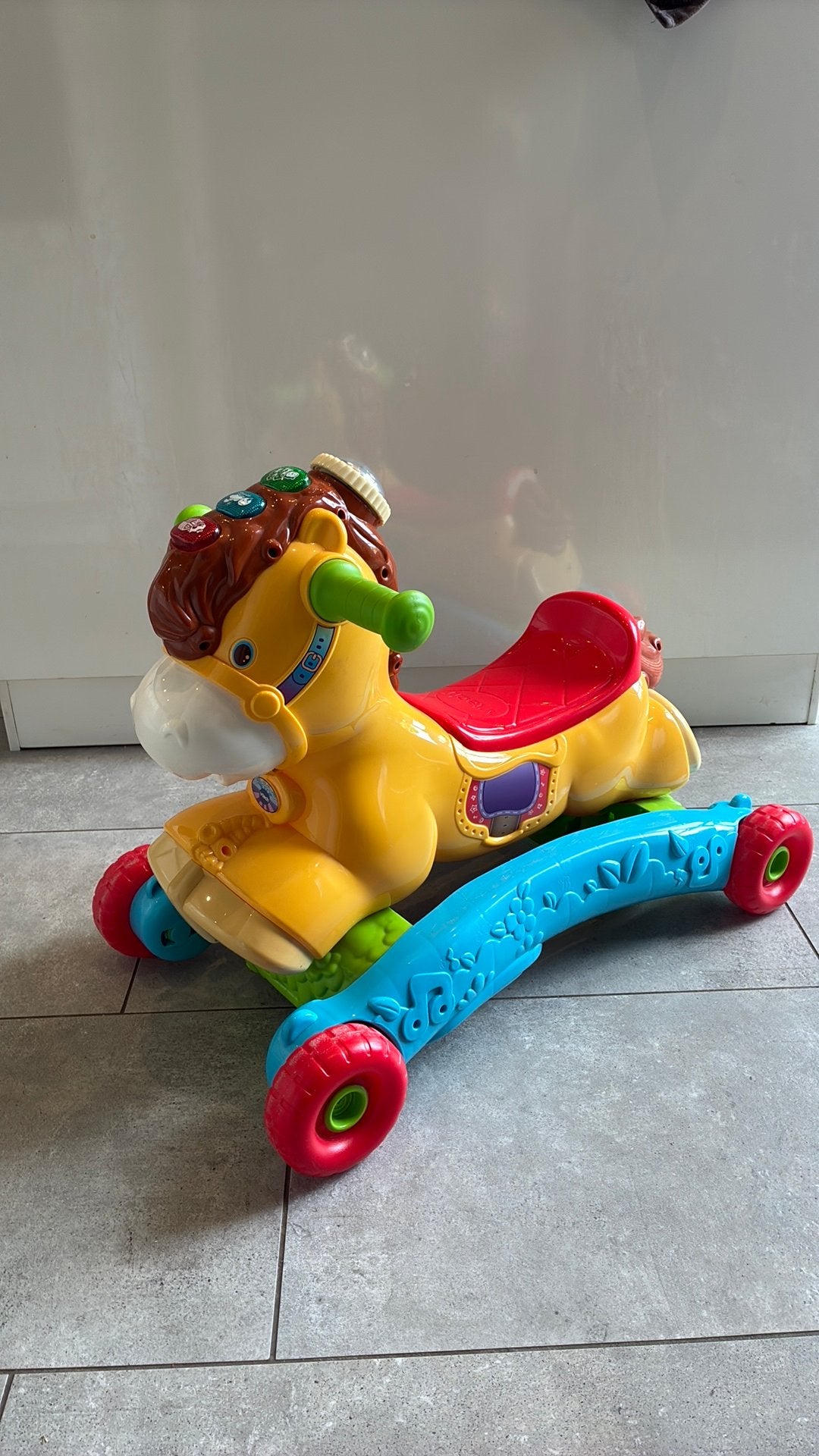 V tech 2 in 1 hobbelpaard nederlands, Kinderen en Baby's, Speelgoed | Vtech, Ophalen, Gebruikt