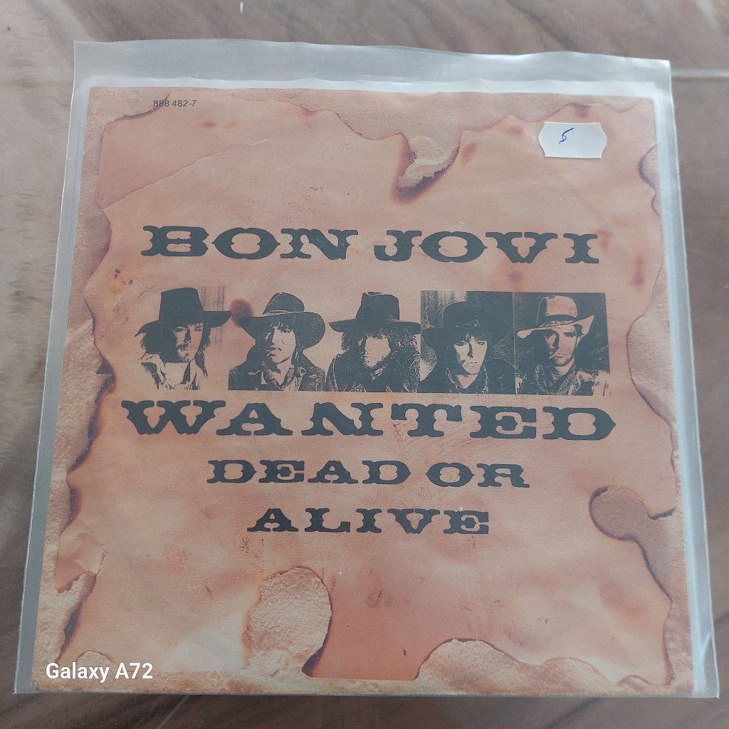bon jovi wanted dead or alive, Gebruikt, 7 inch, Ophalen of Verzenden, Rock en Metal