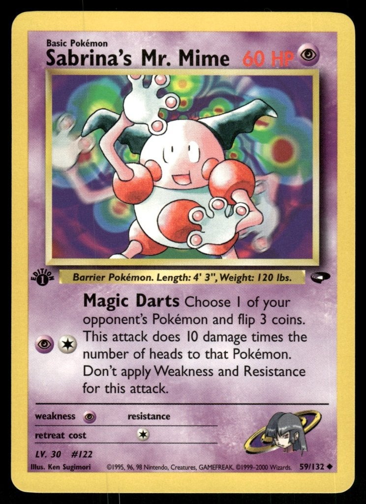 Sabrina's Mr. Mime 59/132 - Gym Challenge (1st edition), Hobby en Vrije tijd, Verzenden, Gebruikt