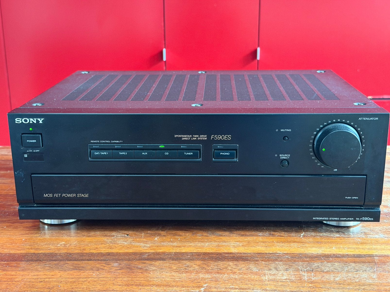 Sony TA-F590ES Geïntegreerde Versterker | ES-serie | MOS-FET, Gebruikt, Ophalen of Verzenden, 60 tot 120 watt, Sony