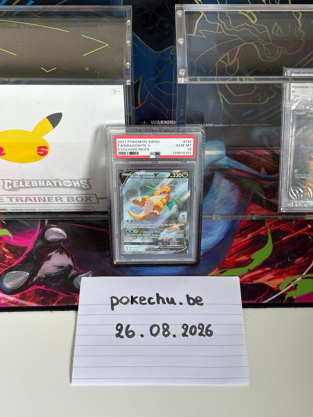 Dragonite PSA 10 - Ciels en évolution, Enlèvement ou Envoi, Neuf, Cartes en vrac, Foil