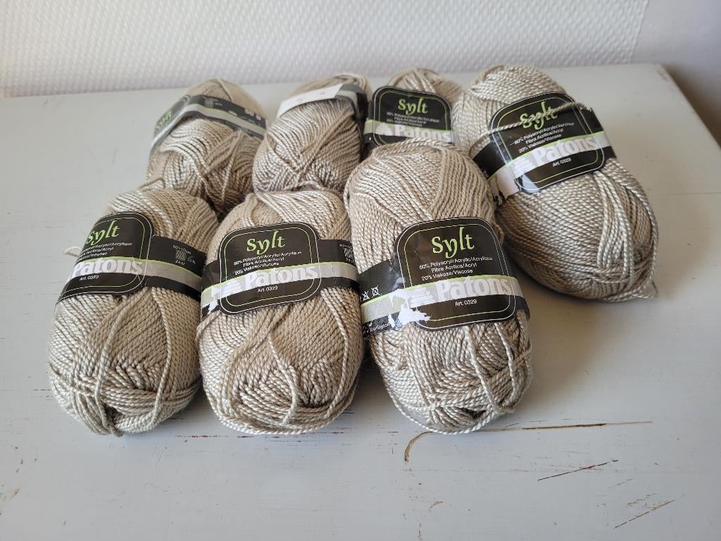 lot 7 pelotes fil tricot Sylt de Patons(Gründl Allemagne), Hobby & Loisirs créatifs, Envoi, Neuf, Tricot ou Crochet, Laine ou Fils