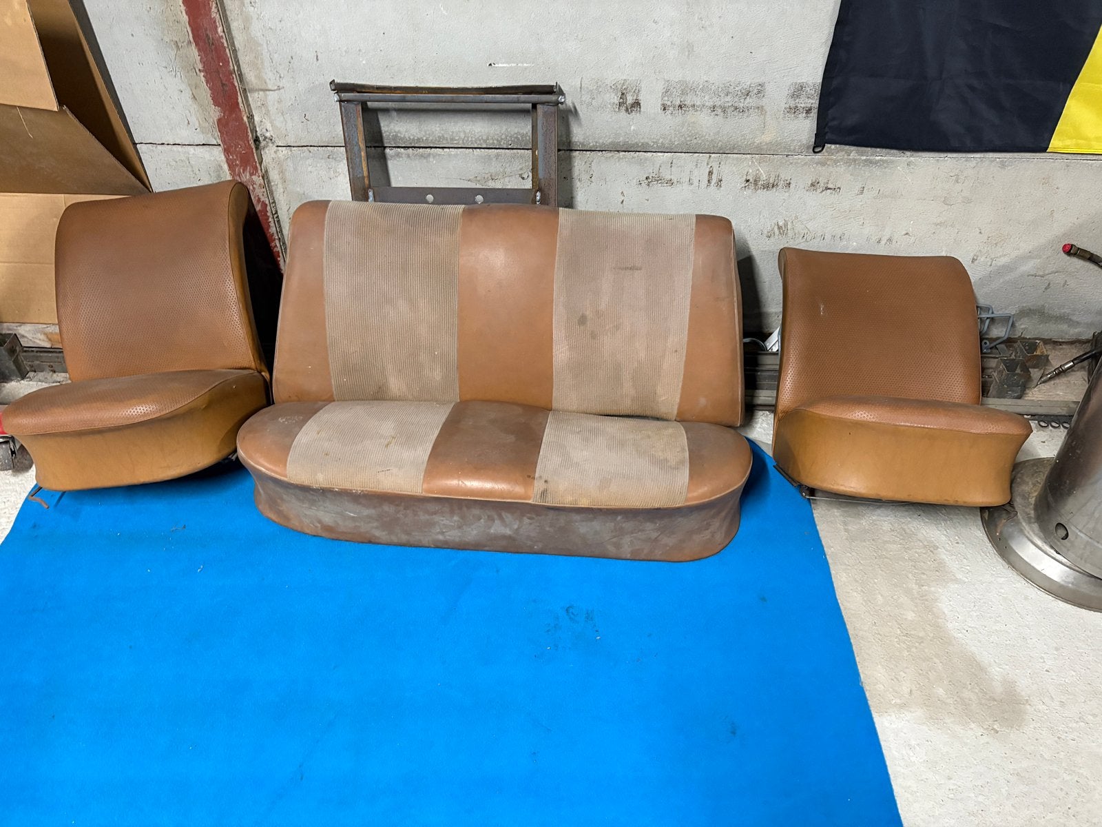 Sieges banquette simca 1000 brun, Auto-onderdelen, Interieur en Bekleding, Ophalen
