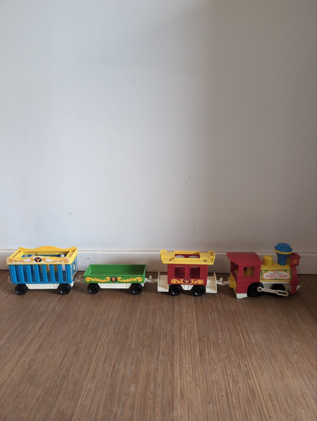 Vintage Fisher-Price Circus Trein (#991) – 4 Delen, Kinderen en Baby's, Speelgoed | Fisher-Price, Ophalen, Gebruikt, Duw- of Trekspeelgoed